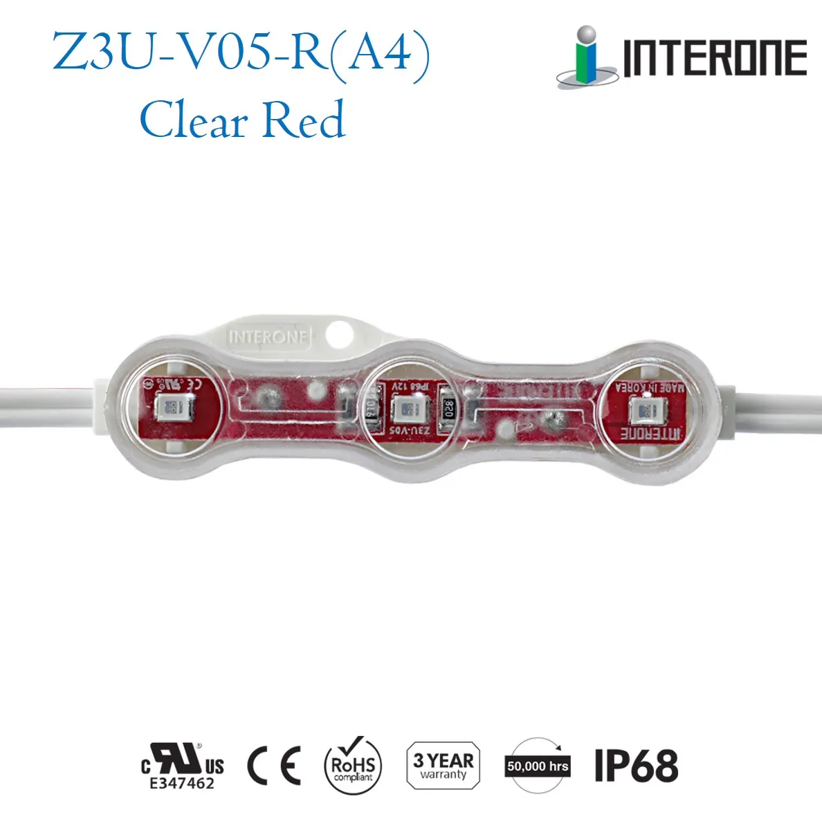 Interone Clear Red LED - Z3U-V05-R(A4)