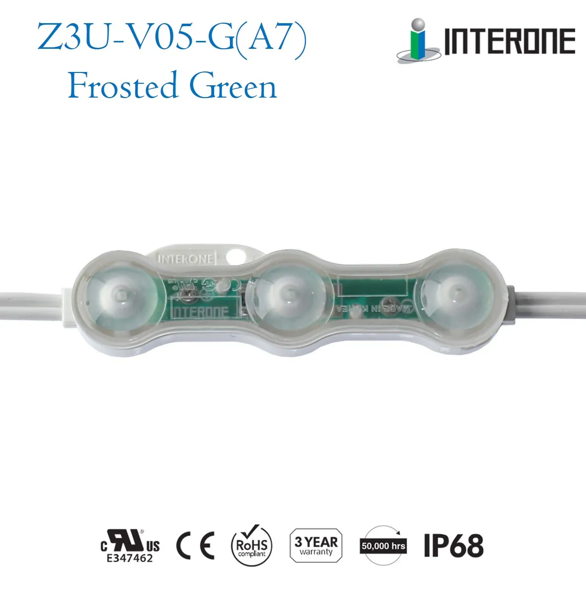 Interone Frosted Green LED - Z3U-V05-G(A7)