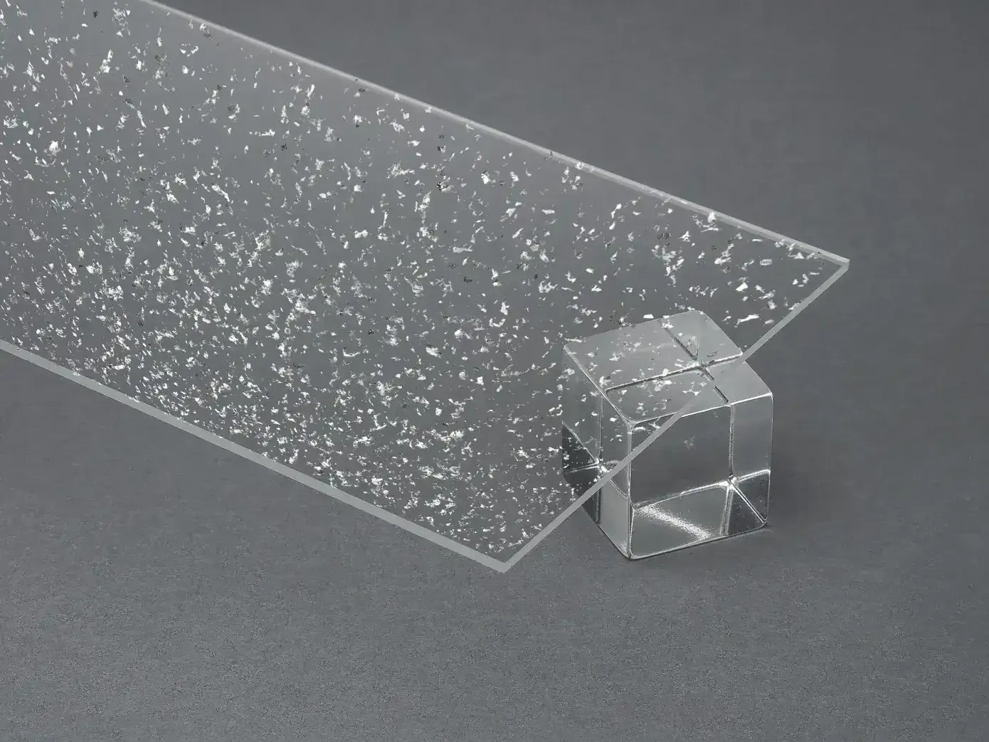 Transparent Silver Leaf Acrylic - 3MM